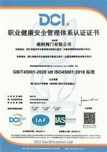 ISO 45001 职业健康认证